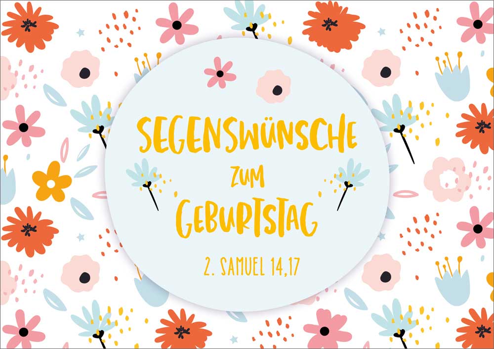 Doppelkarte "Blüten zum Geburtstag"