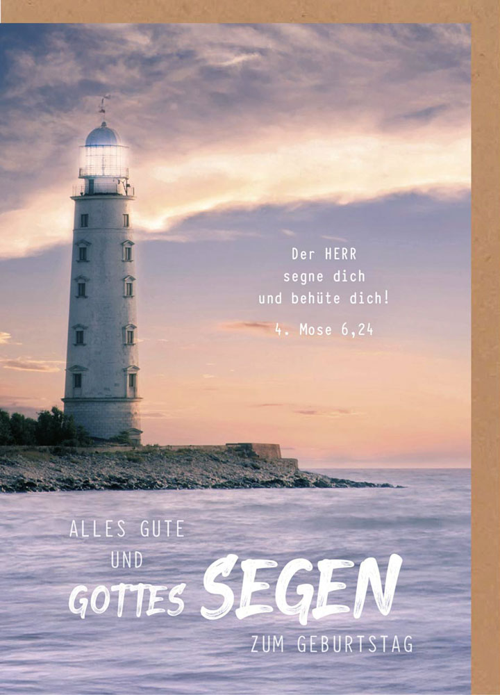Faltkarte "Alles Gute" (Leuchtturm)