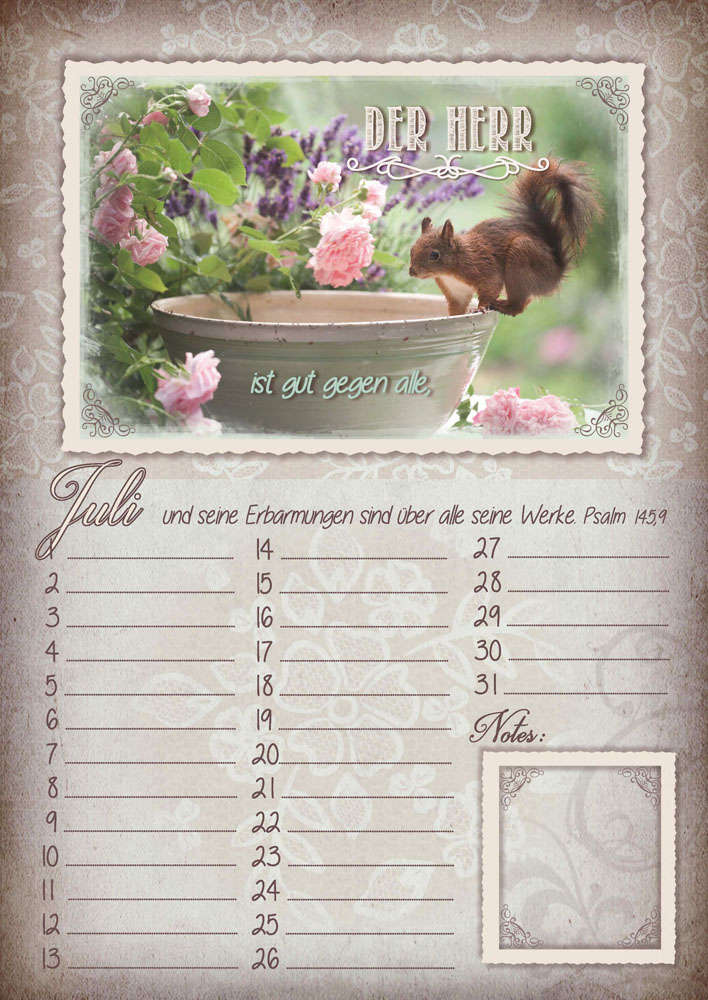 Geburtstagskalender "Vintage"