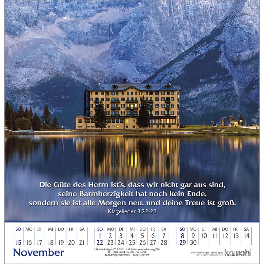 Glanz der Berge 2026 - Wandkalender