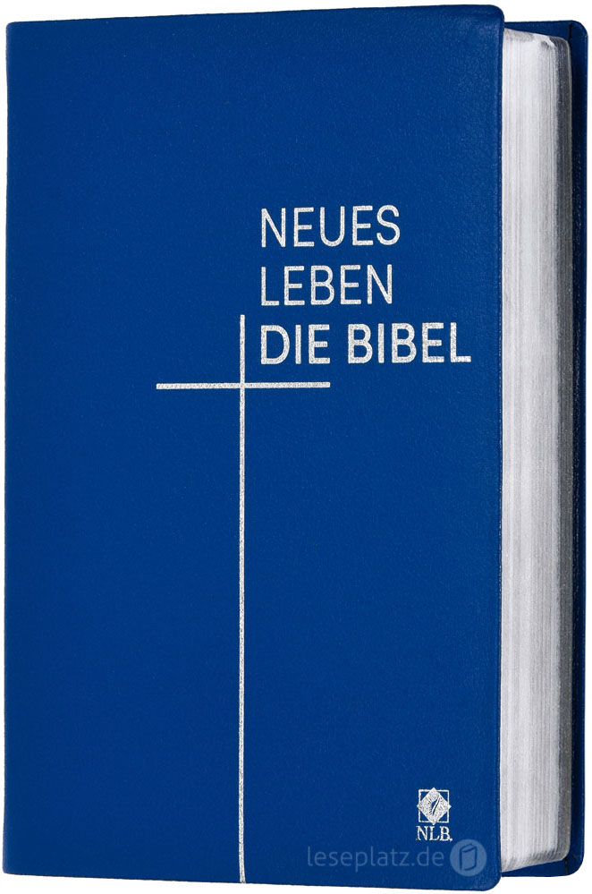 Neues Leben. Die Bibel - Standardausgabe - Leder Blau / Silberschnitt