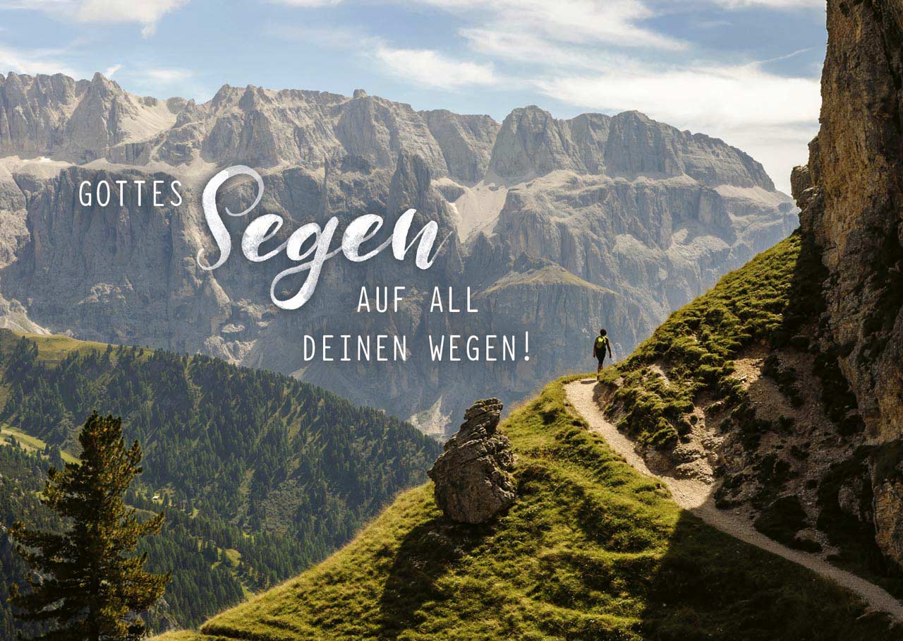 Postkarte "Gottes Segen auf all deinen Wegen"