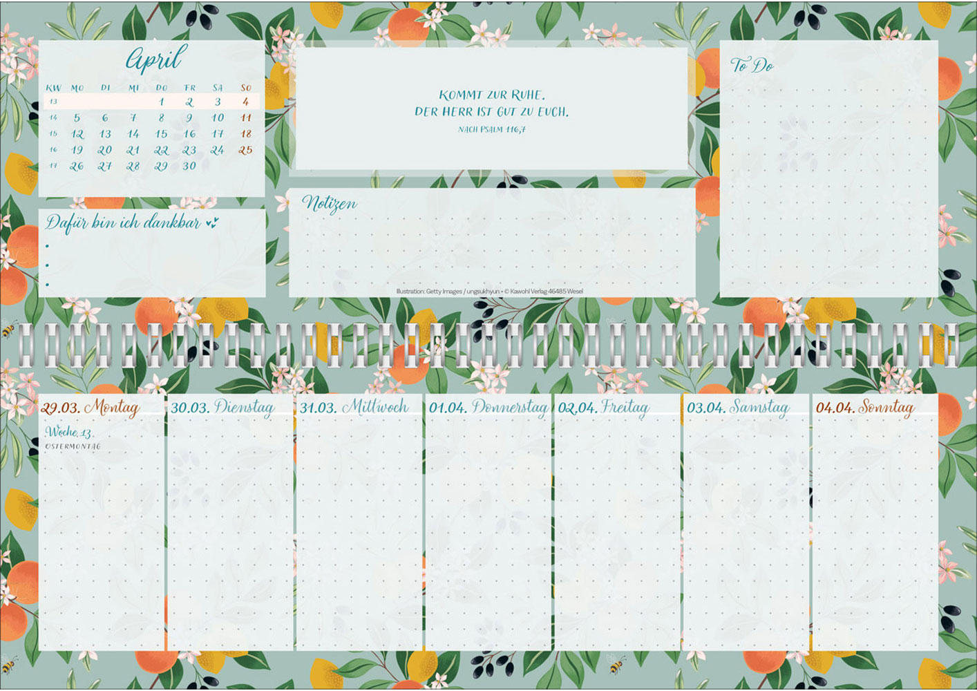Meine fröhlich-bunte Segenswoche 2027 - Wochen-Tischkalender