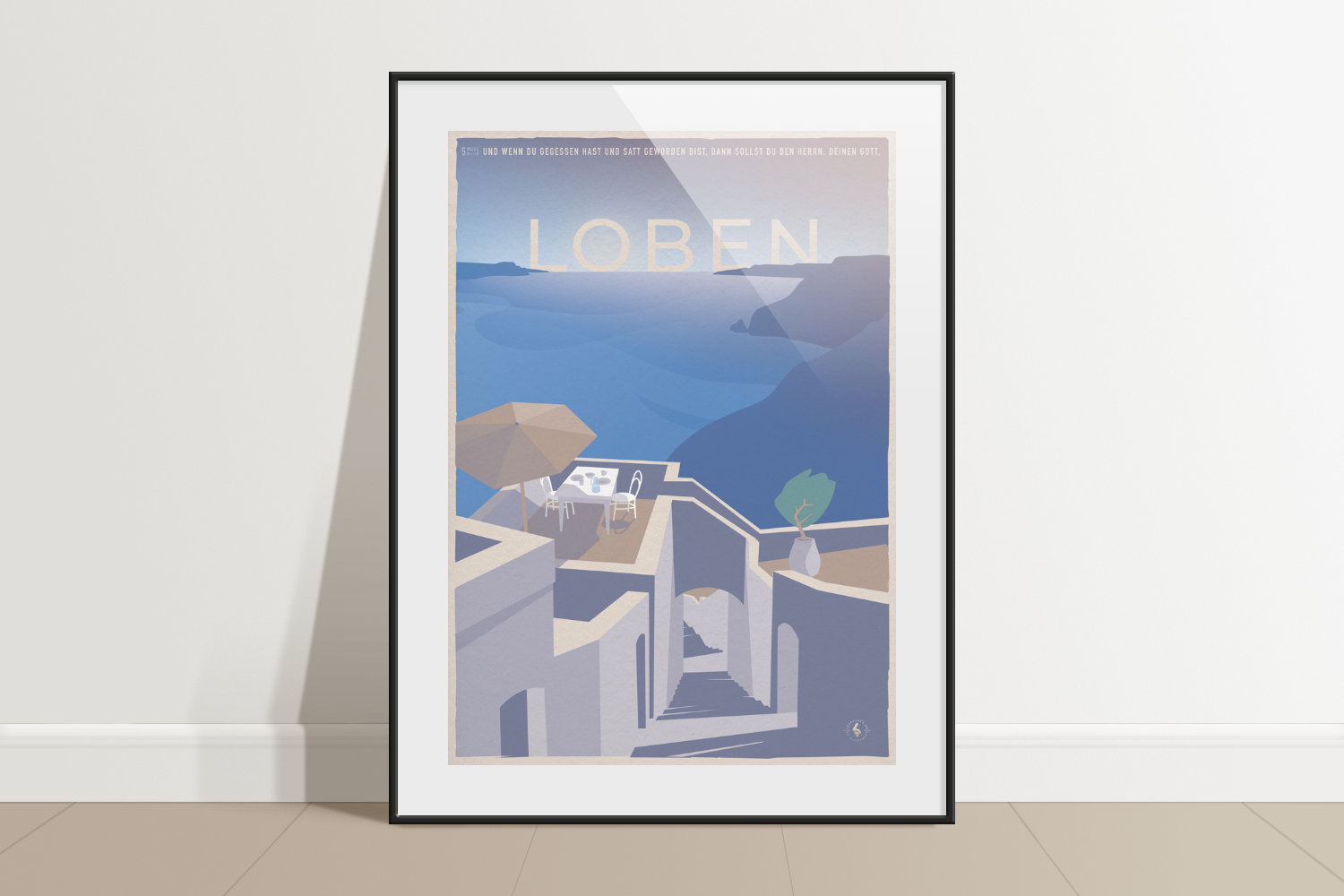 Poster "Loben" Santorini