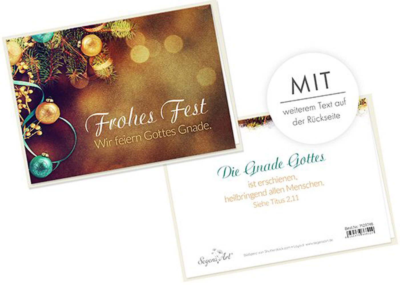 Faltkarte - Frohes Fest - "Gottes Gnade"