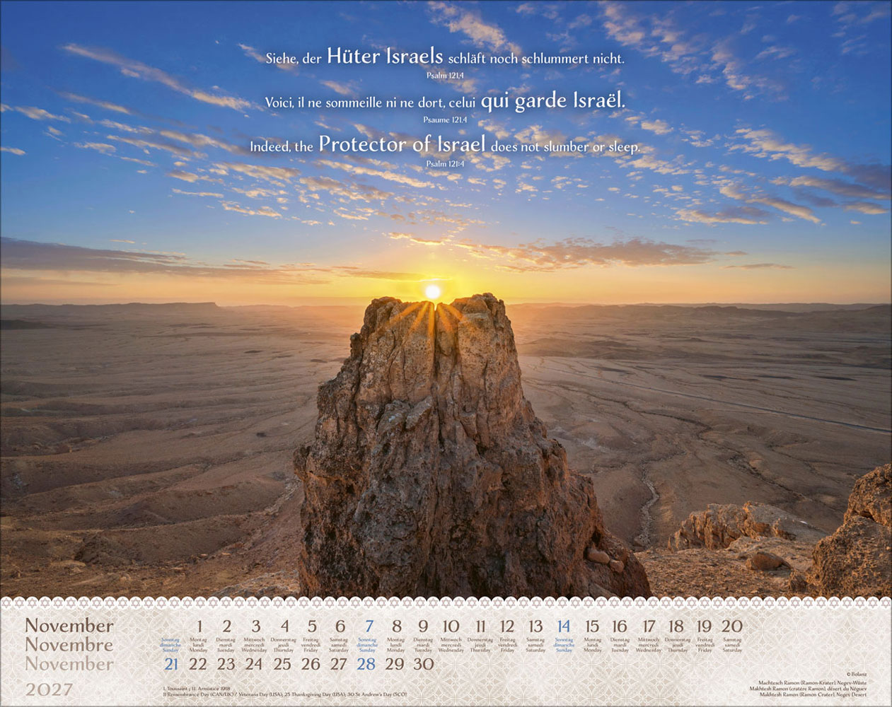Israel Shalom 2027 - Wandkalender