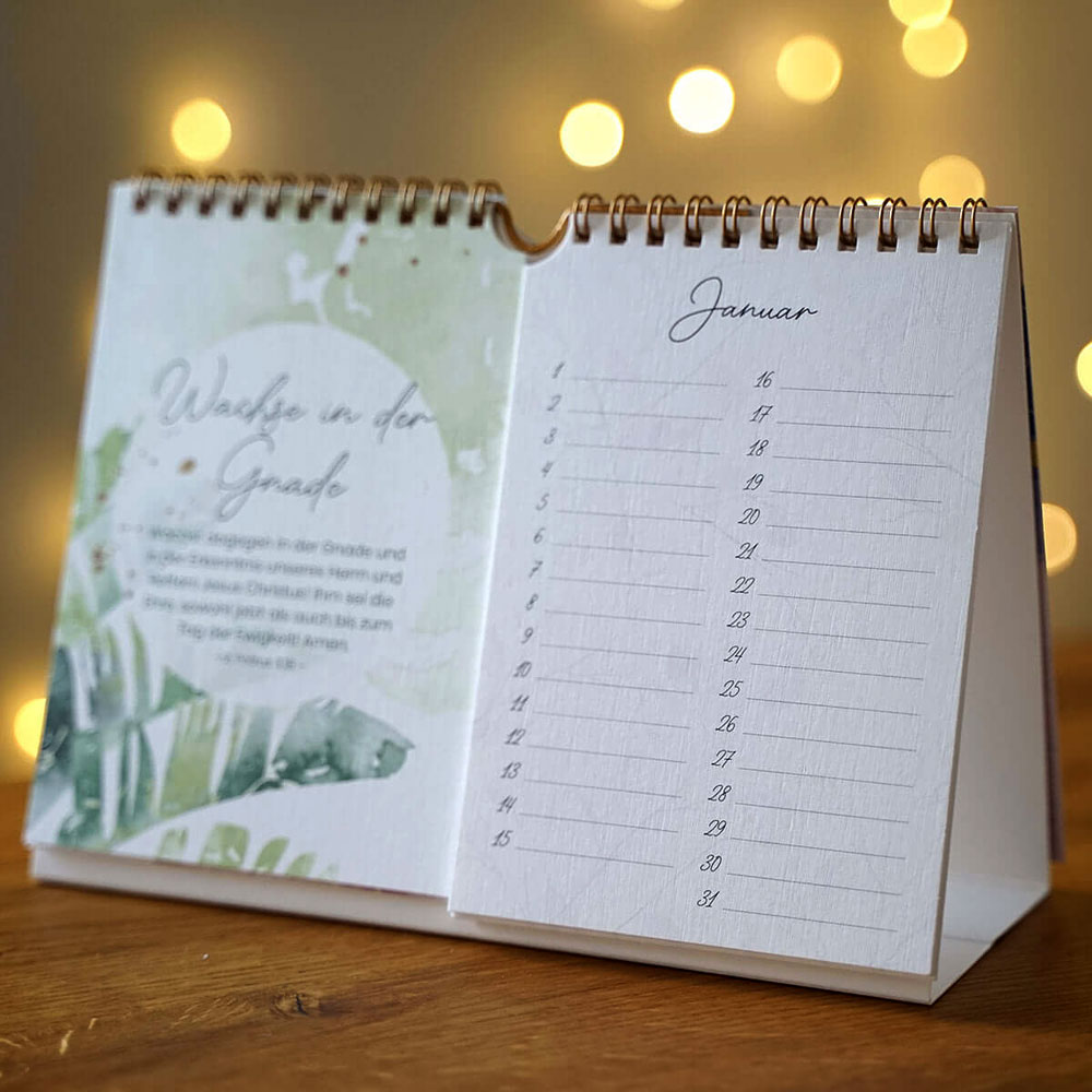 Geburtstagskalender "Ermutigung" - Tischkalender