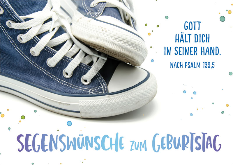 179731854 Postkarte "Blaue Sneakers"
