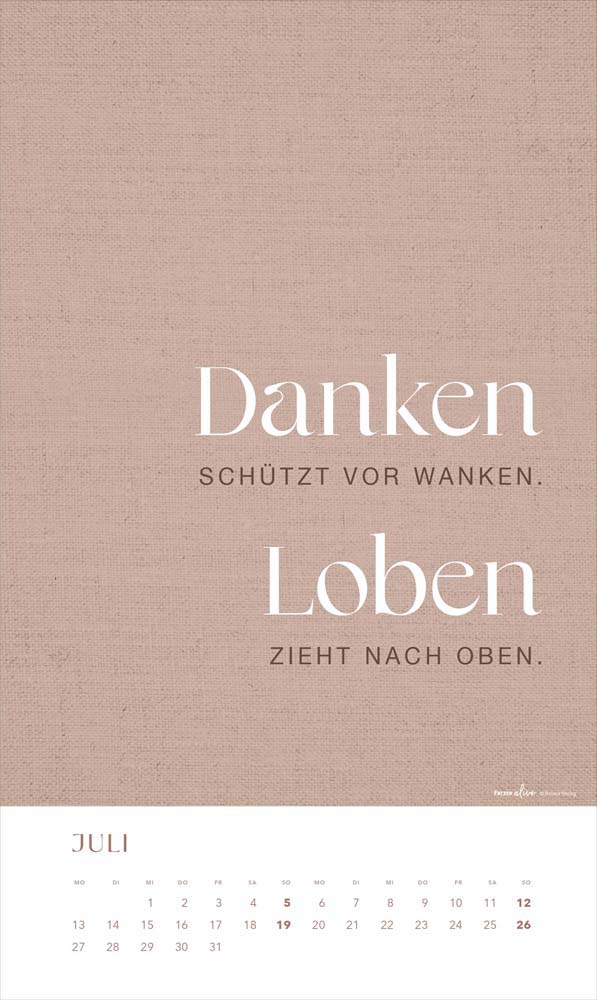Glaube im Alltag 2026 - Posterkalender