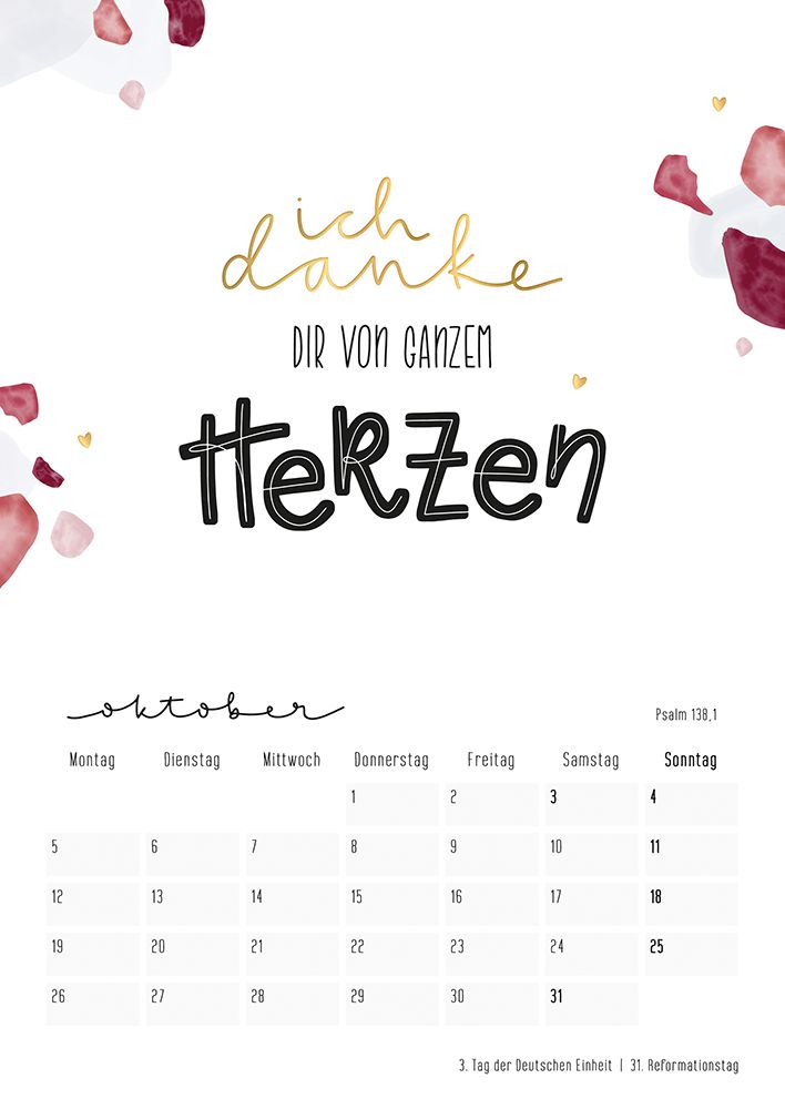 Himmelsglück 2026 - Wandkalender