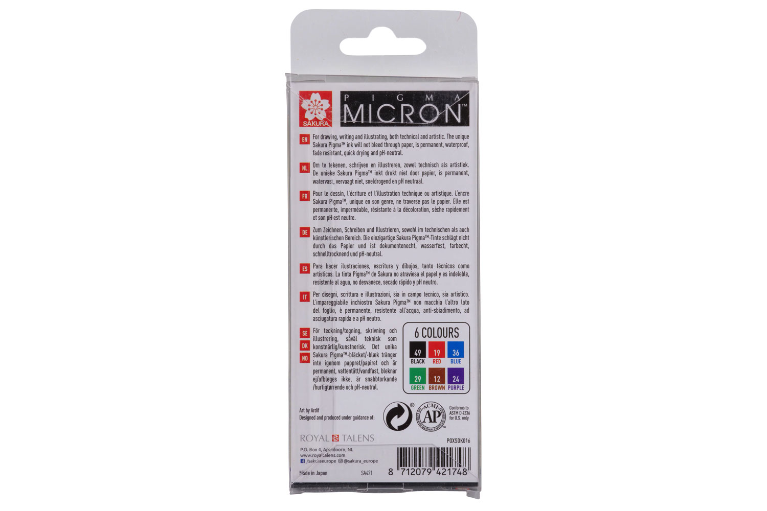 Fineliner Pigma Micron 01 - 6er-Set