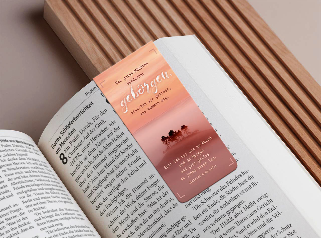 Magnetlesezeichen "Von guten Mächten"