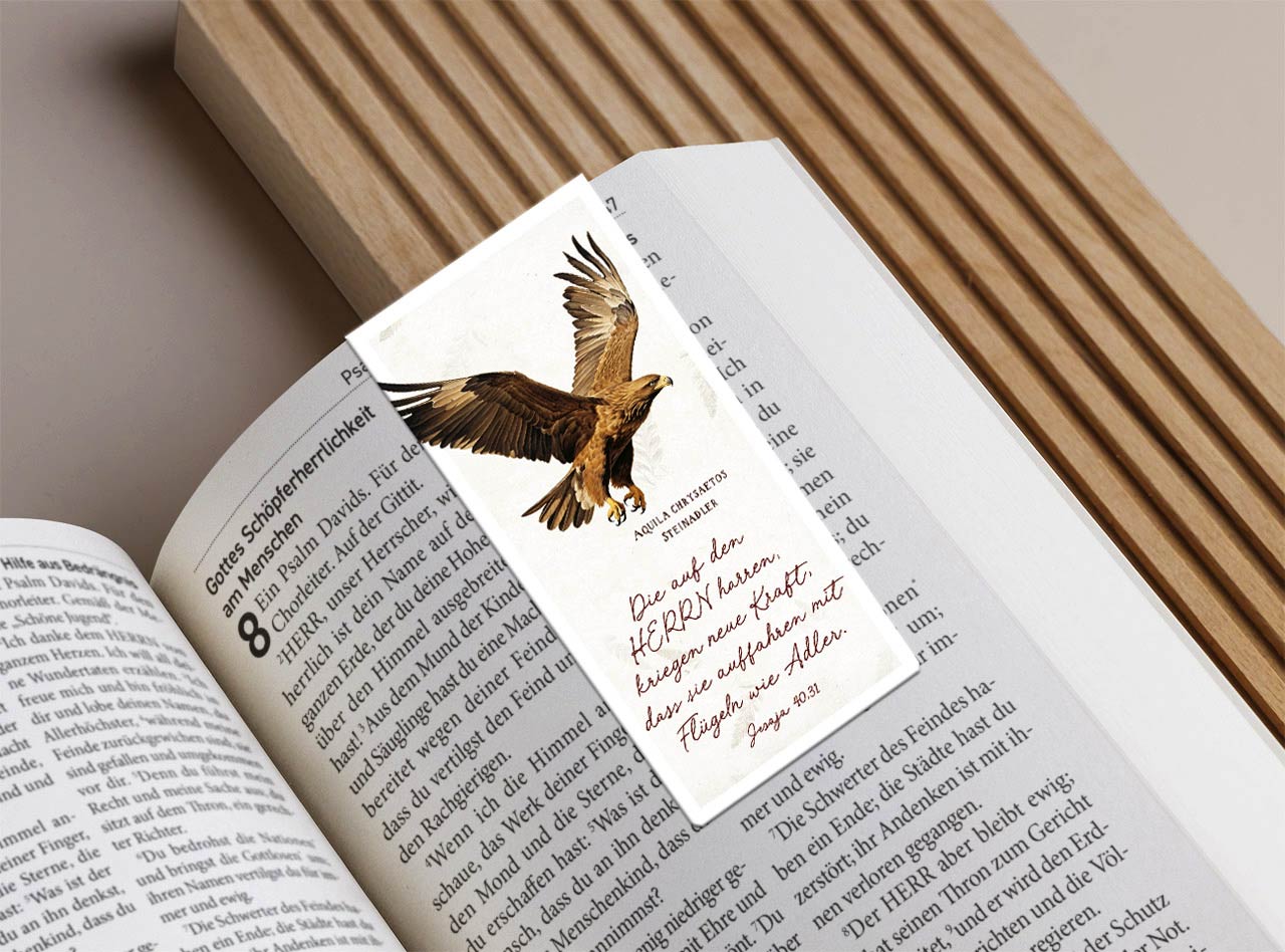 Magnetlesezeichen "Die auf den Herrn harren kriegen neue Kraft"