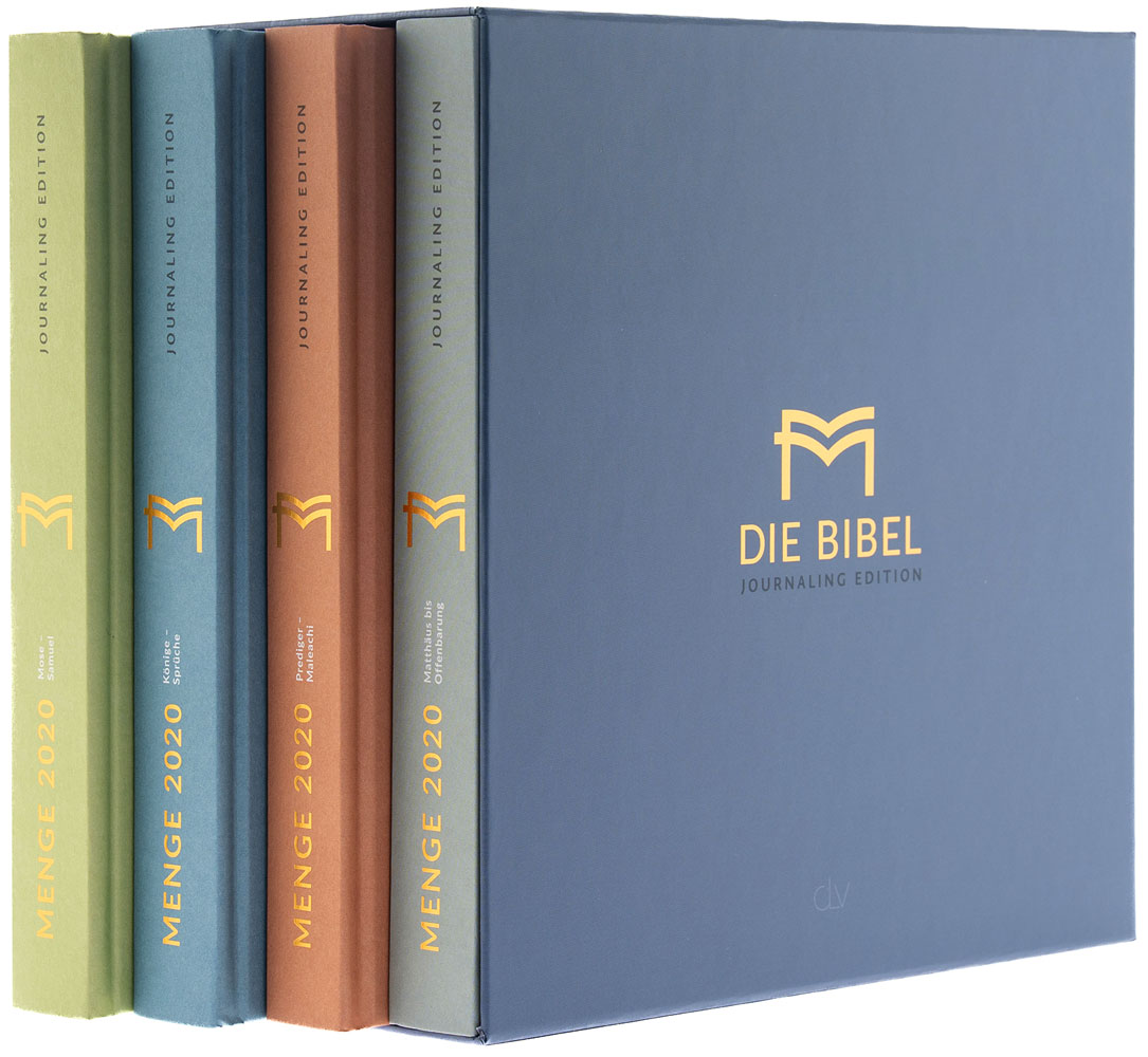 Menge 2020 (Bibel) – Journaling Edition – 4 Bände im Schuber