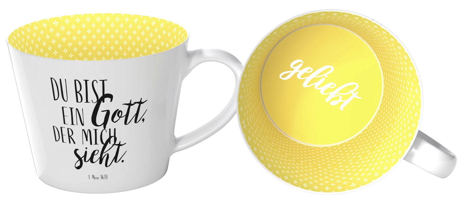 Tasse - Du bist ein Gott, der mich sieht.