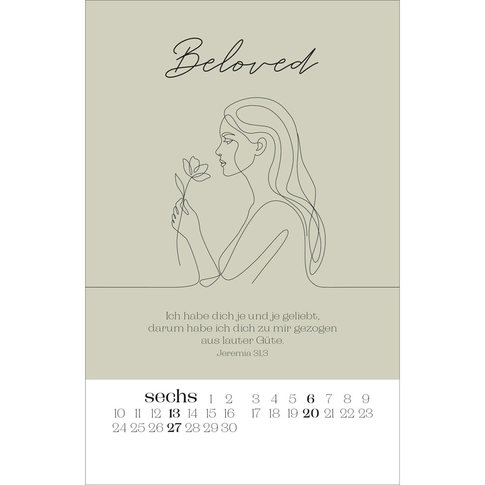 Wonderfully made 2027 - Postkartenkalender mit Holzaufsteller