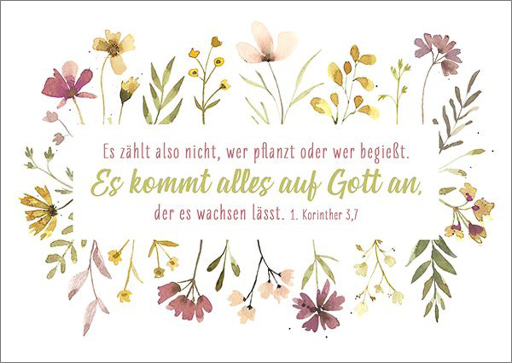 Postkarte "Es kommt auf Gott an"