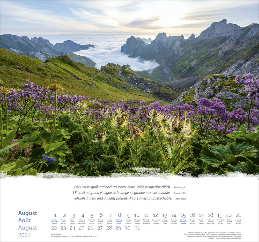 Berge 2027 - Wandkalender