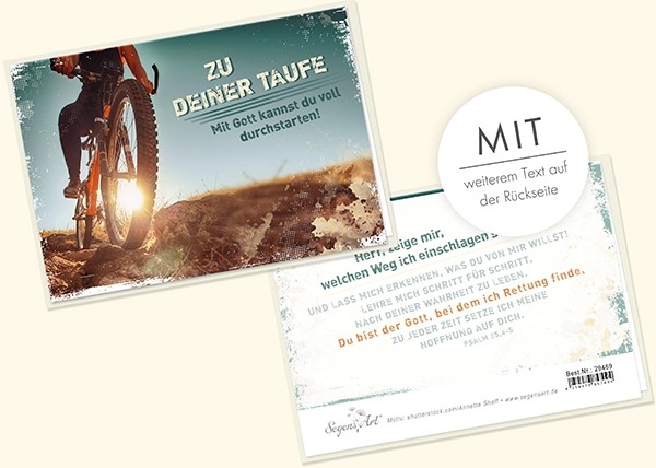 Faltkarte  "Zu deiner Taufe" - Durchstarten