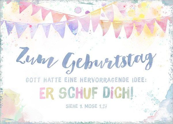 15-7243_01 Postkarte - Big Blessing "Zum Geburtstag - Idee..."