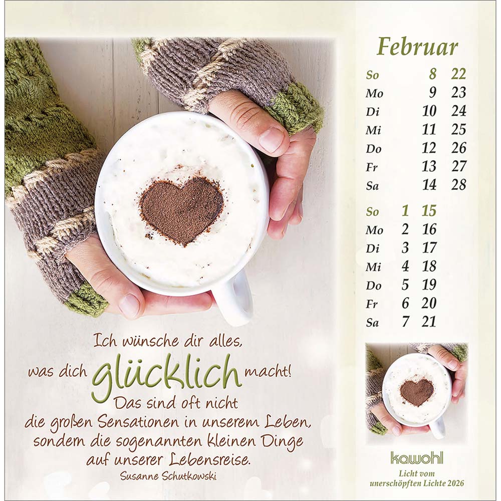 Licht vom unerschöpften Lichte 2026 - Postkartenkalender