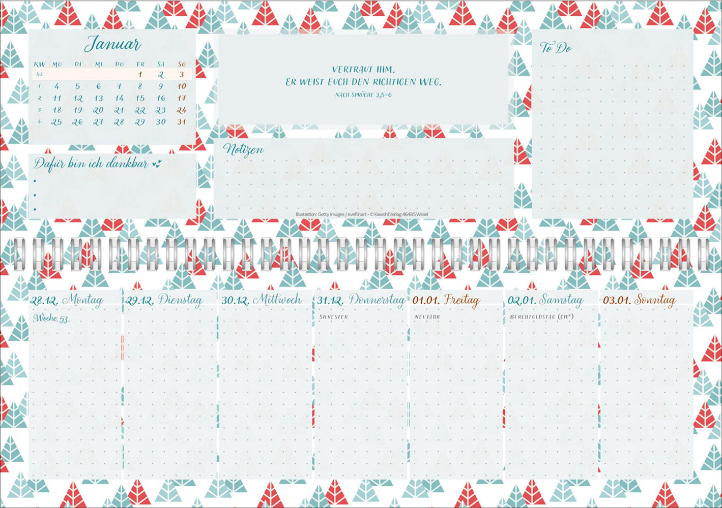 Meine fröhlich-bunte Segenswoche 2027 - Wochen-Tischkalender