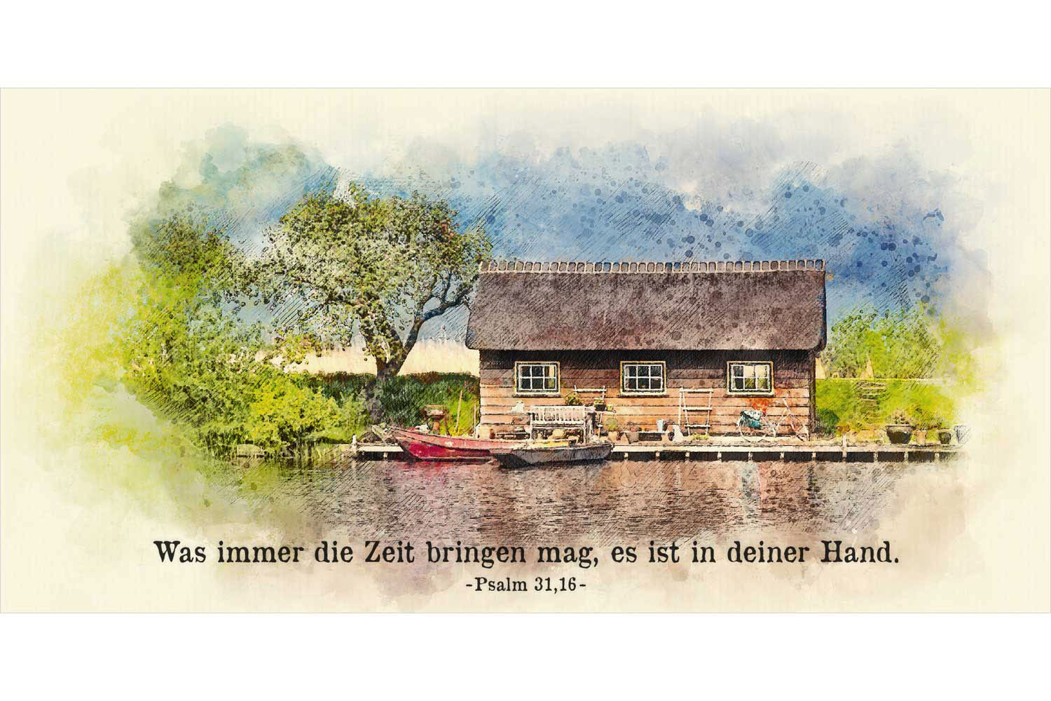 Faltkarte Art 05 "Bootshütte"