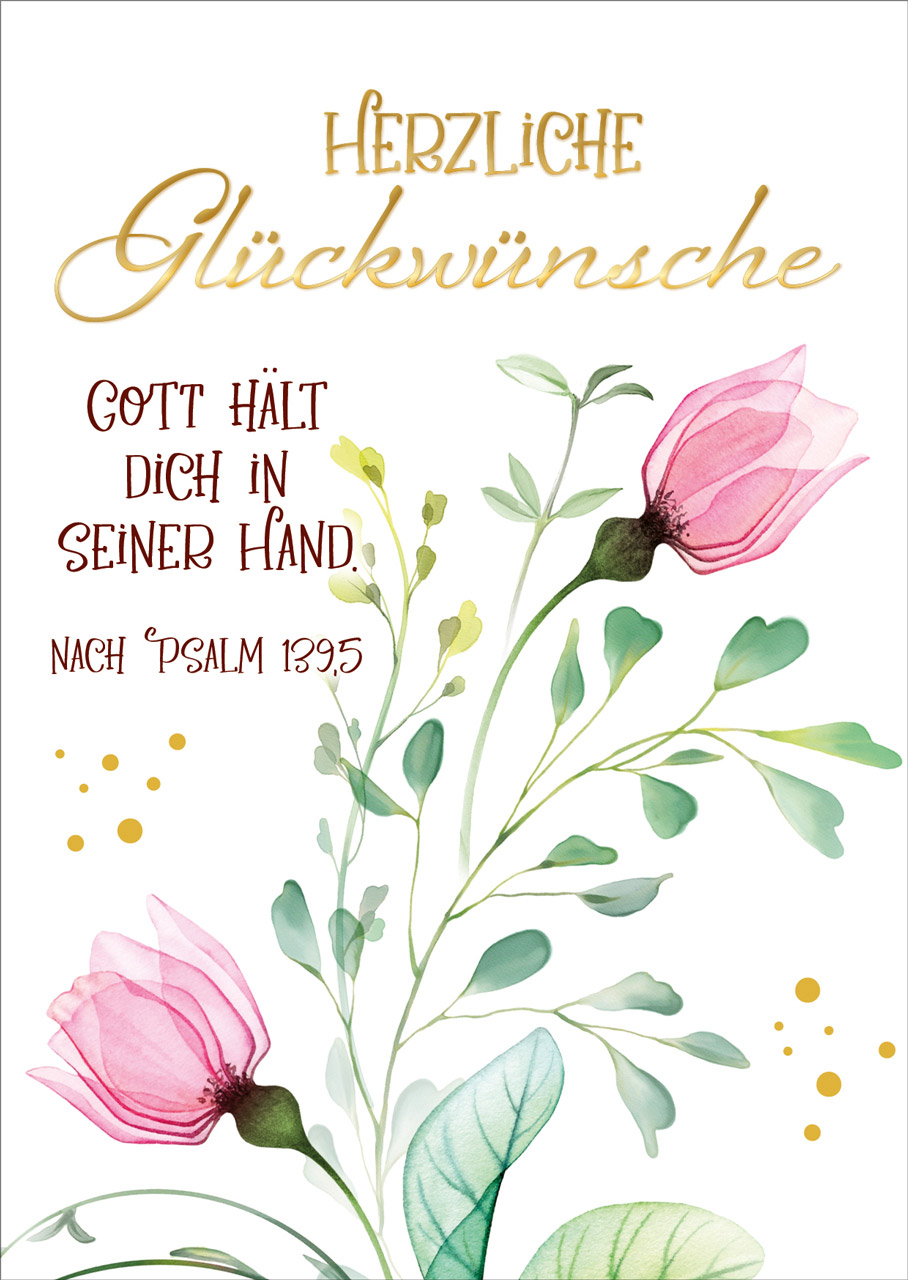 Postkarte "Herzliche Glückwünsche"