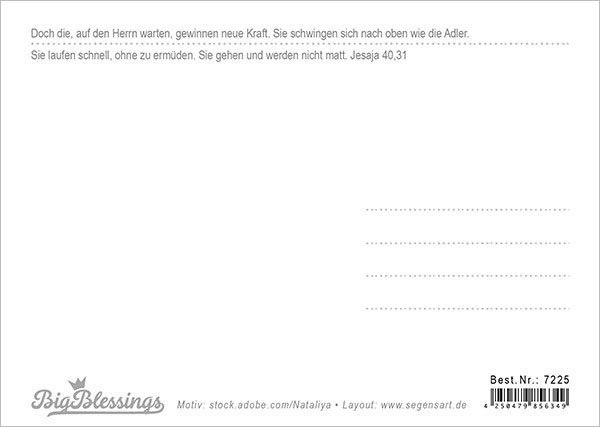15-7225_02 Postkarte - Big Blessing "Du gibst mir Kraft"