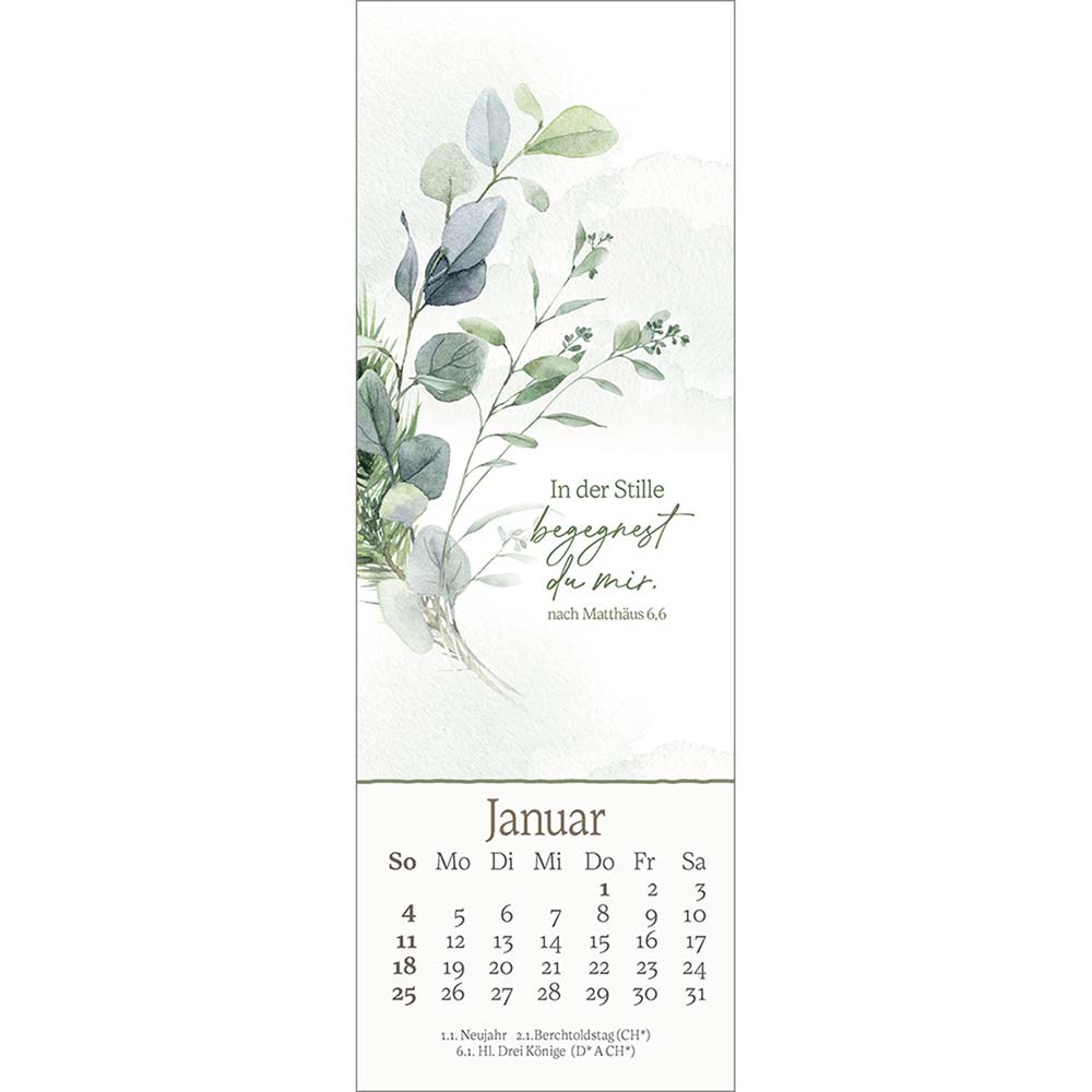 Vor dich leg ich, was mich bewegt 2026 - Lesezeichen-Kalender