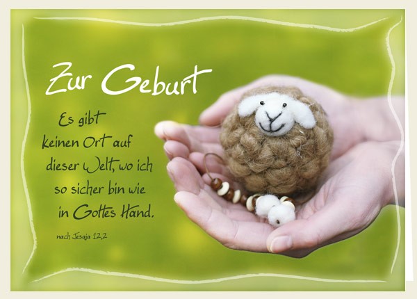 Faltkarte "In Gottes Hand" - Zur Geburt