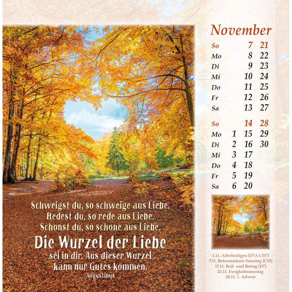 Licht vom unerschöpften Lichte 2027 - Postkartenkalender