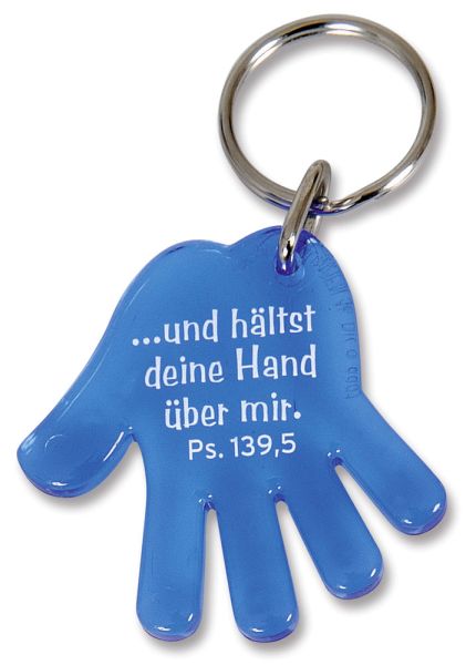 972963001-S-Anhaenger-Hand-Blau Schlüsselanhänger "Hand"