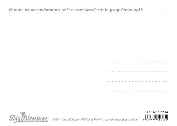 Postkarte - Big Blessing "Löwe von Juda"