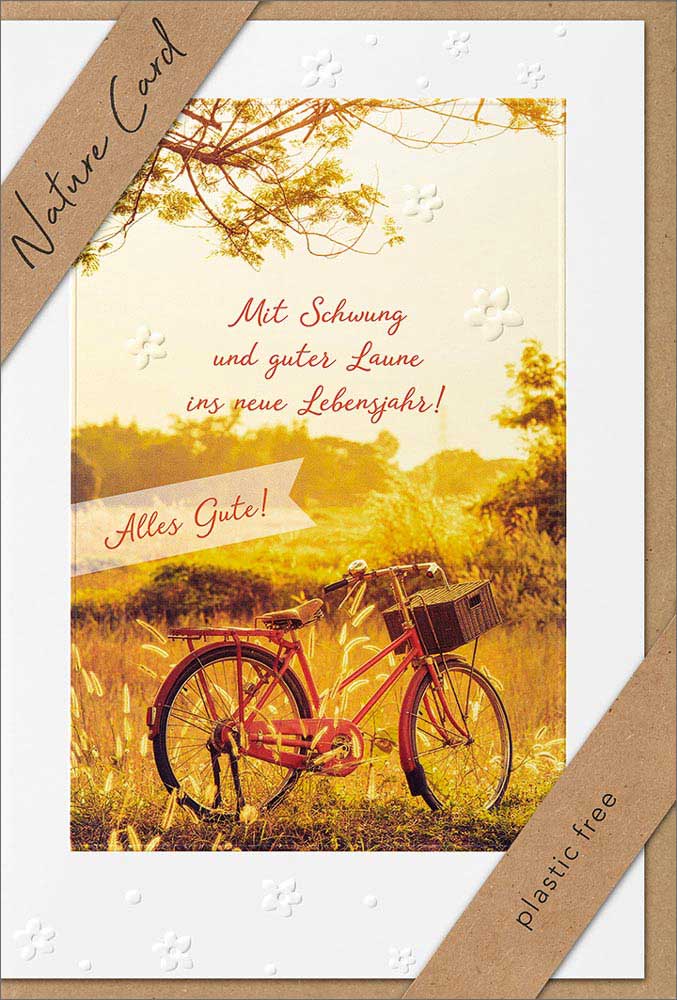 179712304 Doppelkarte "Rotes Fahrrad"