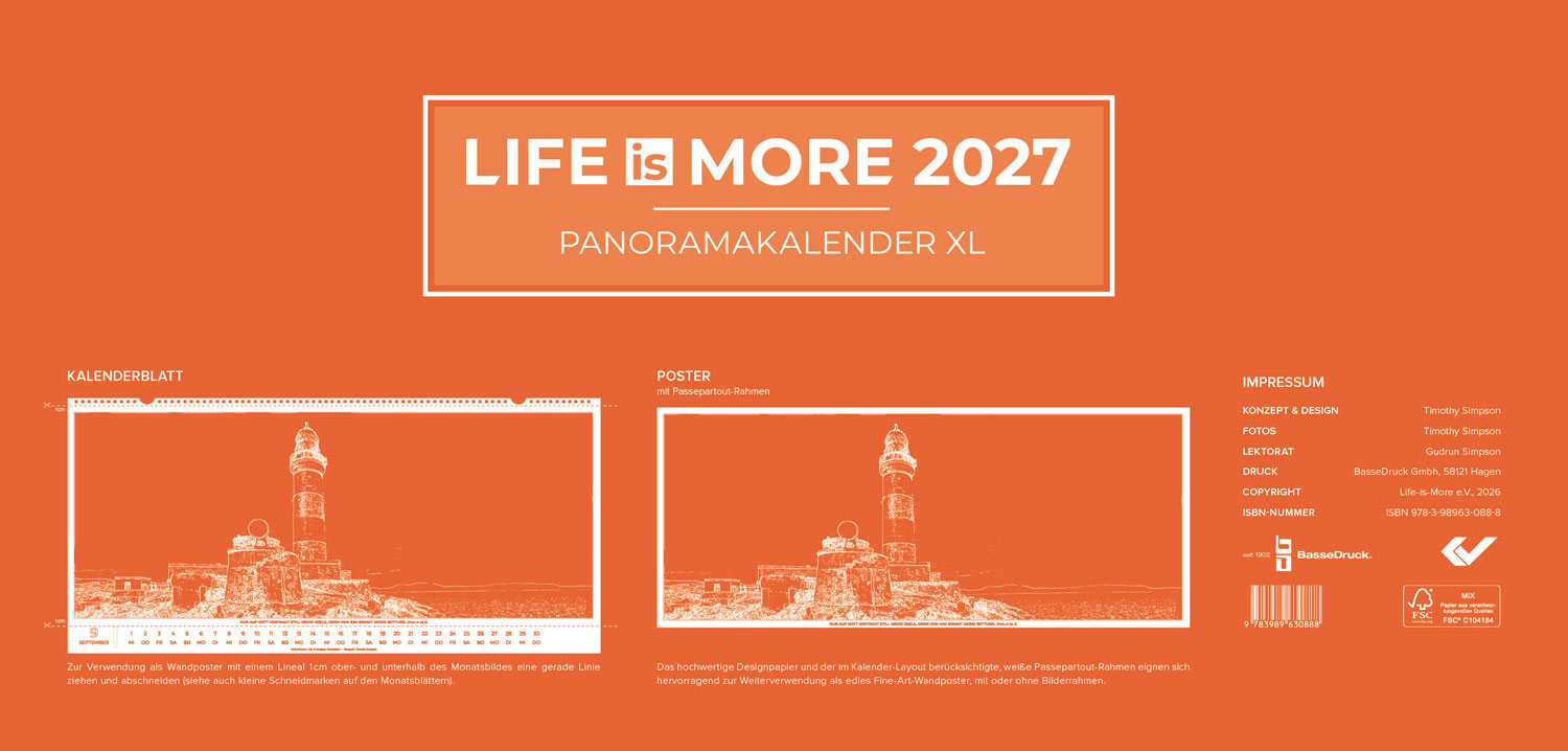 Life-is-more Panoramakalender XL 2027