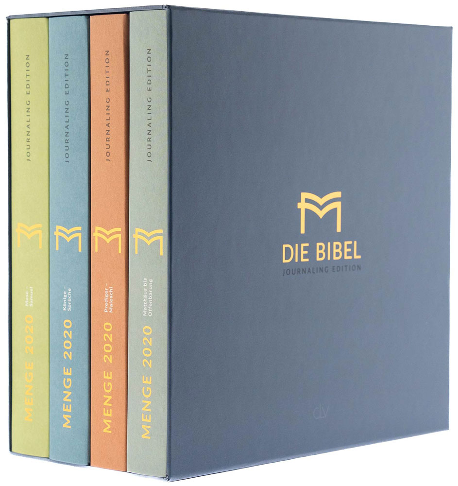 Menge 2020 (Bibel) – Journaling Edition – 4 Bände im Schuber