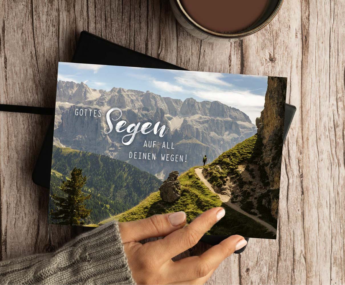 Postkarte "Gottes Segen auf all deinen Wegen"