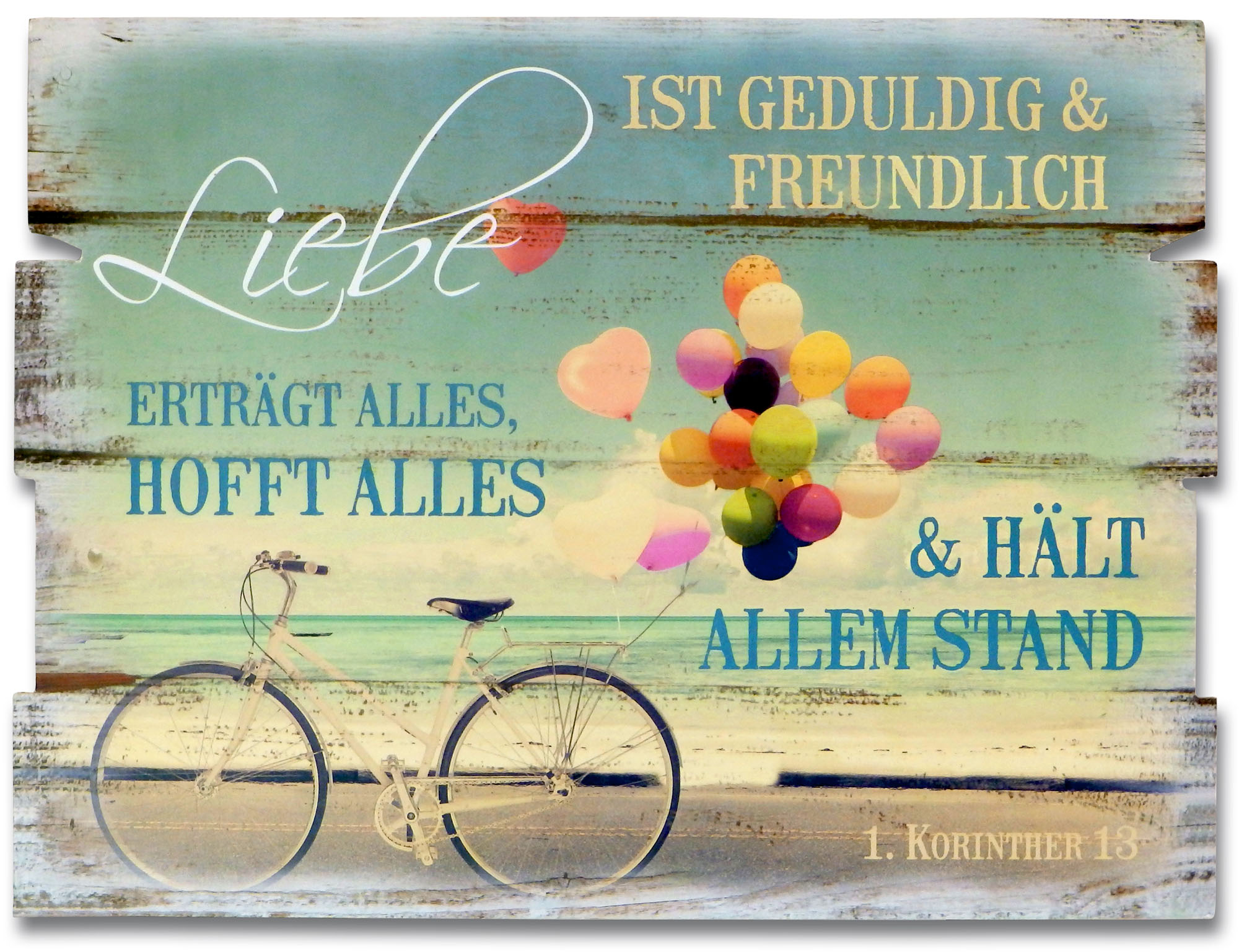 Holz-Wandbild "Liebe ist geduldig... 1. Kor. 13"