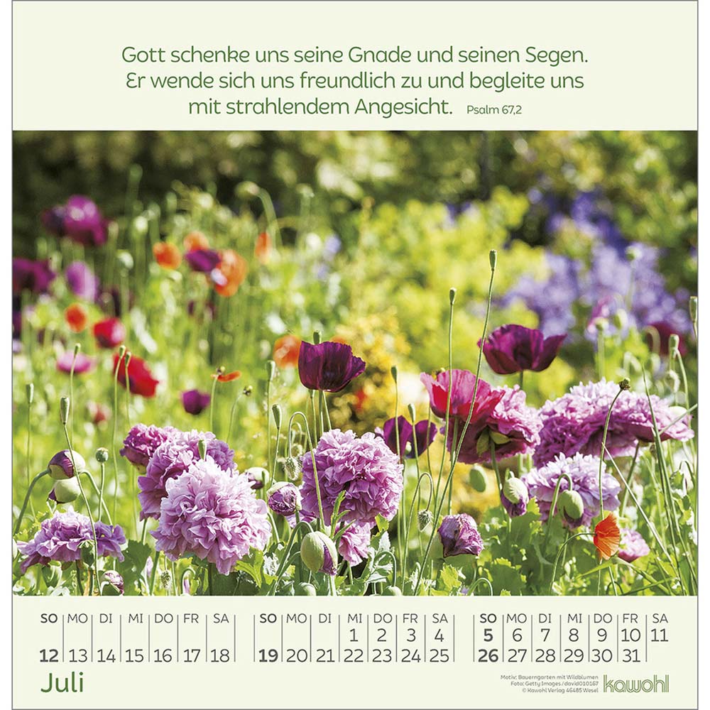 Blumengrüße 2026 - Wandkalender