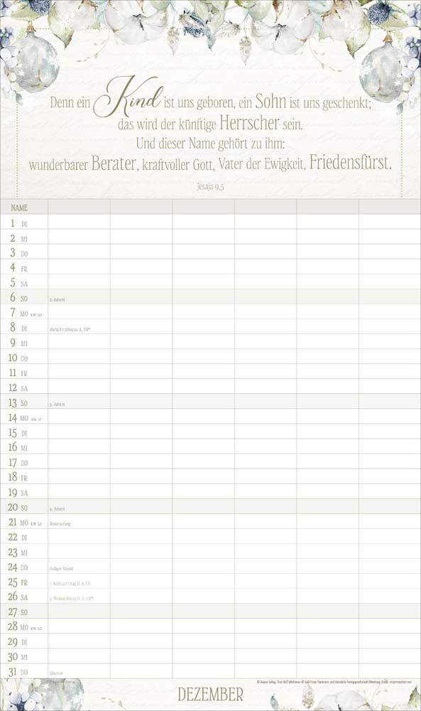 Wortschatzgalerie Poesie 2026 - Familienplaner