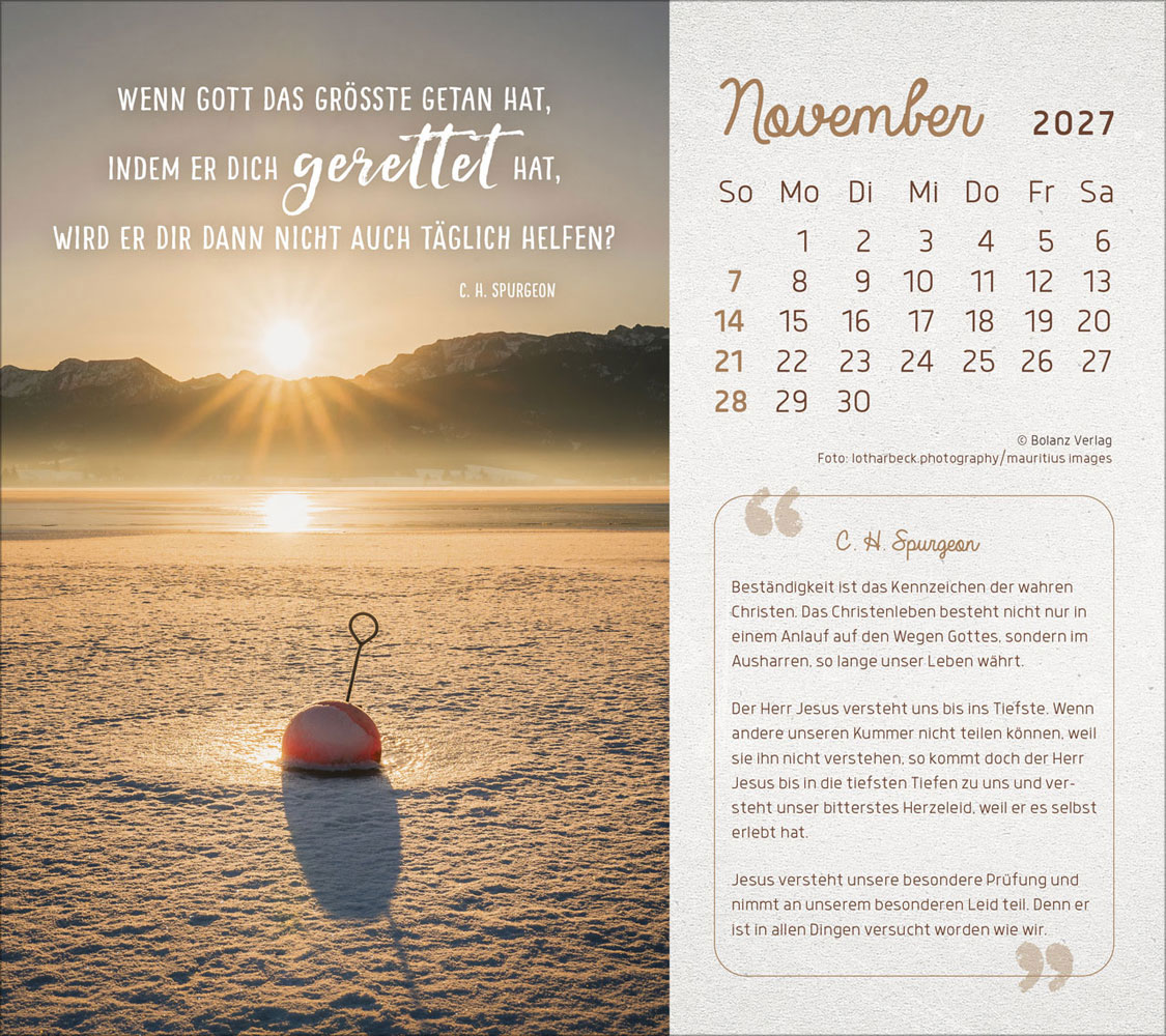 Mit Seiner Kraft 2027 - Postkartenkalender