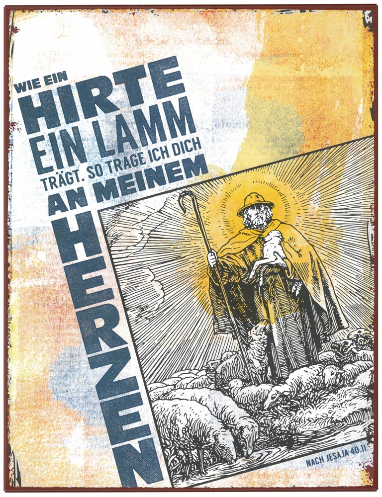 8982095_Hirte-01 Metallschild "Wie ein Hirte"