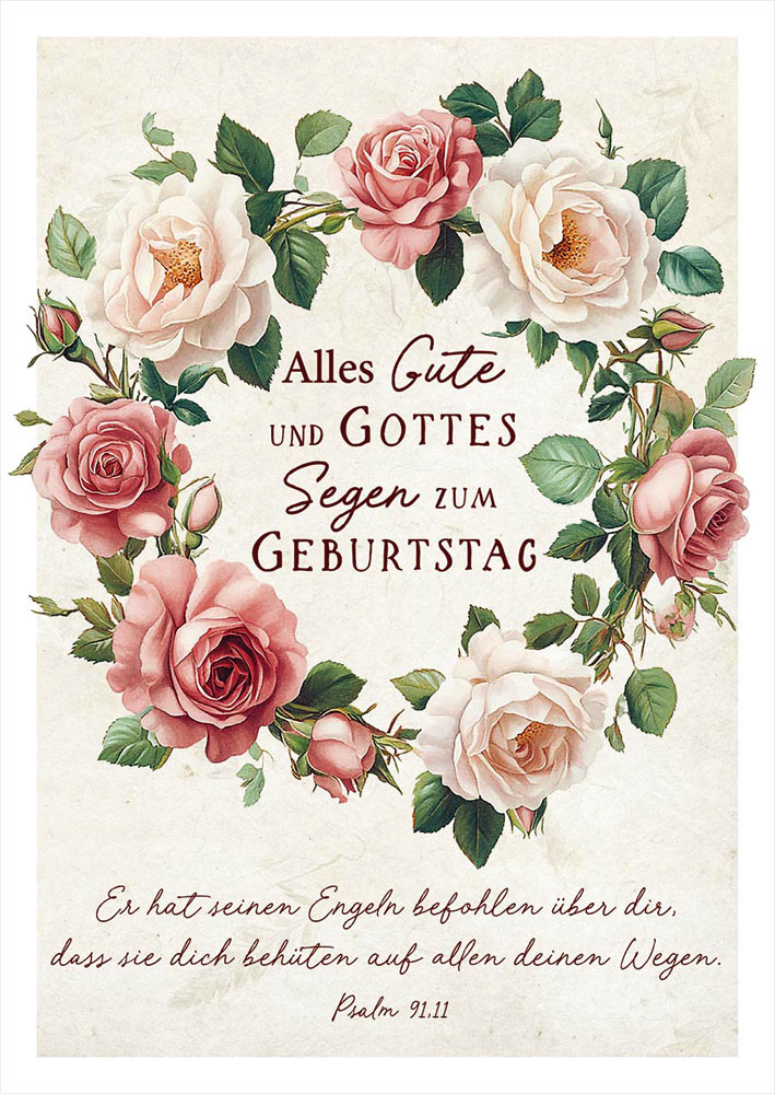 Postkarte "Gottes Segen zum Geburtstag"