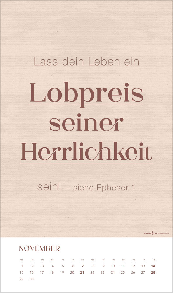 Glaube im Alltag 2027 - Posterkalender