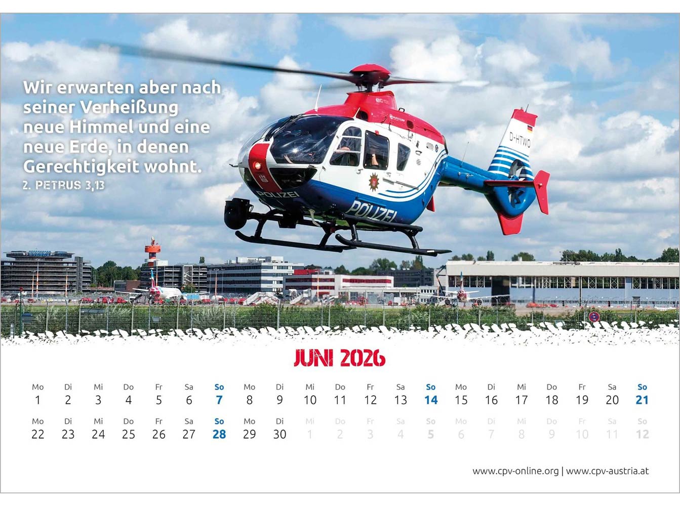 Mit Gott bei der Polizei 2026 - Wandkalender