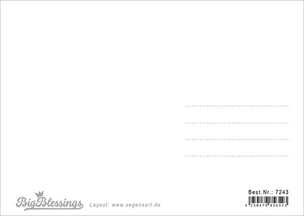 15-7243_02 Postkarte - Big Blessing "Zum Geburtstag - Idee..."