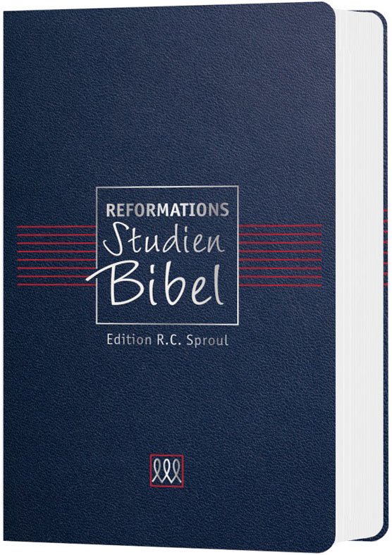 Reformations-Studien-Bibel - Rindspaltleder dunkelblau