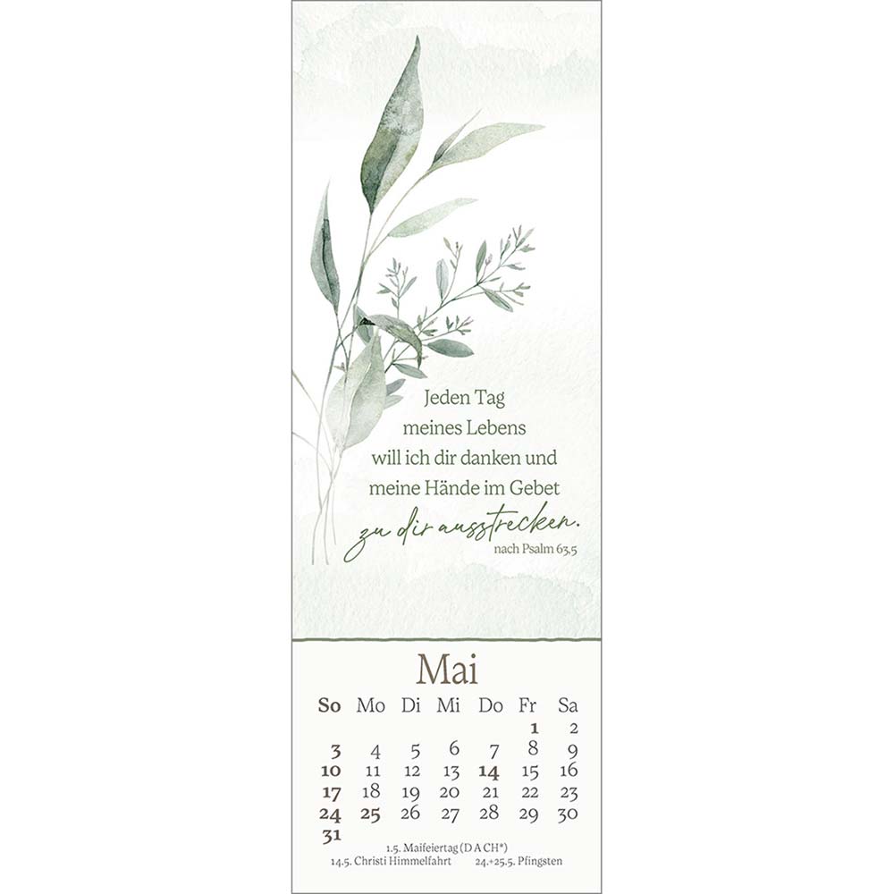 Vor dich leg ich, was mich bewegt 2026 - Lesezeichen-Kalender