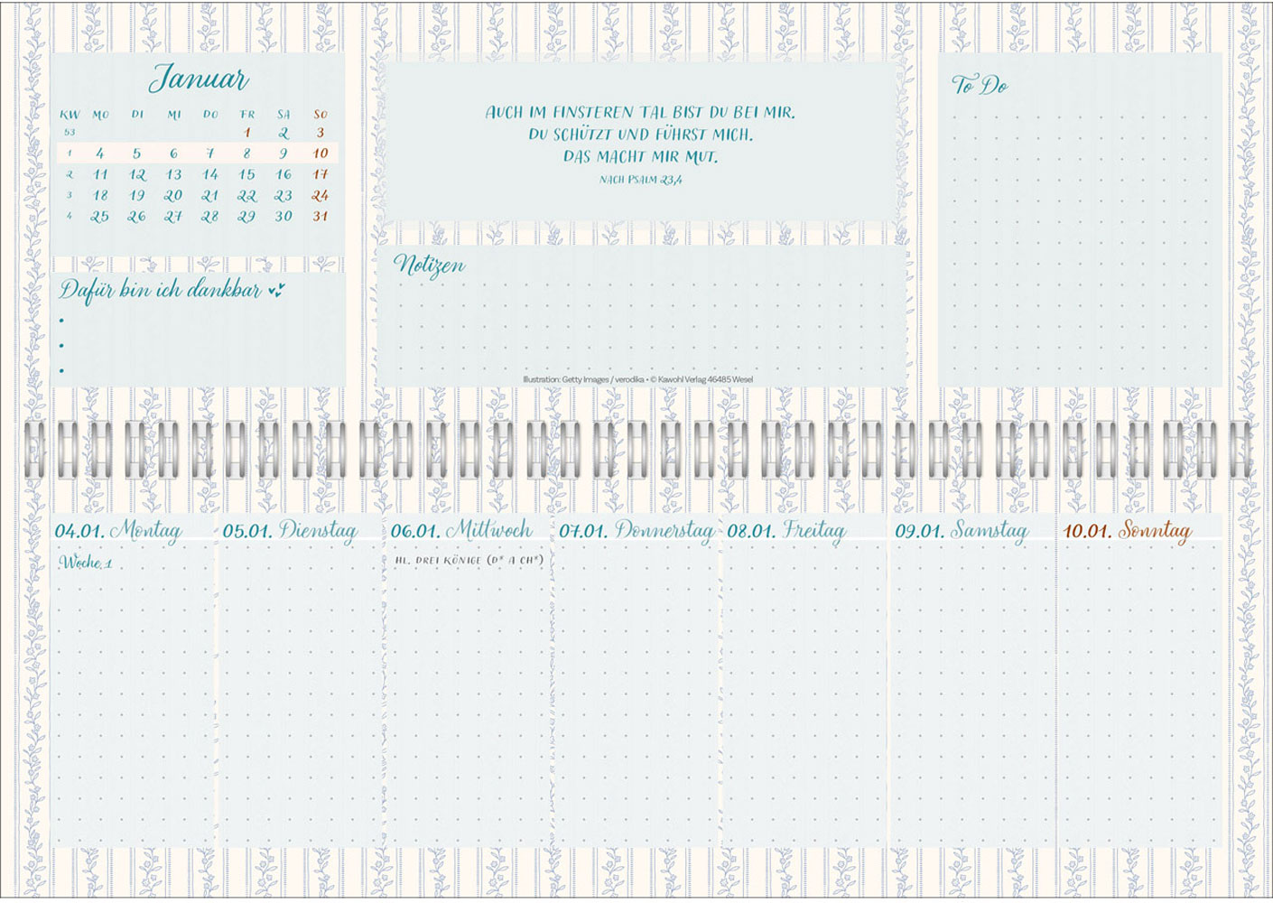 Meine fröhlich-bunte Segenswoche 2027 - Wochen-Tischkalender